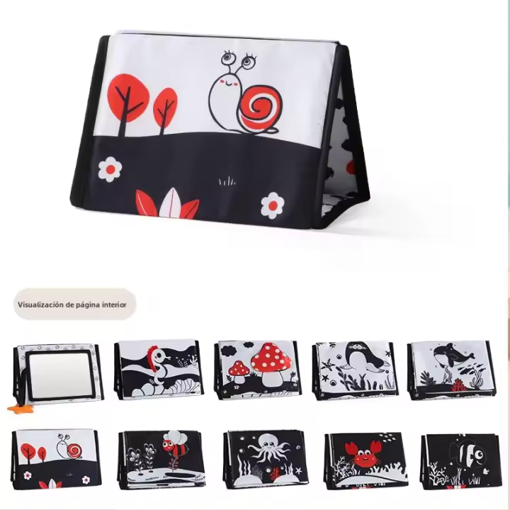 Juguete De Desarrollo Cerebral Para Recién Nacidos Espejo De Manta Educativo Juego Para Bebés Material De Tela Unisex - 1