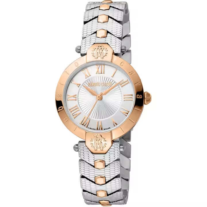 Reloj de pulsera Roberto Cavalli by Franck Muller - RV1L166M0091 correa color: Oro rosa Gris plata Dial Gris plata Mujer - 1