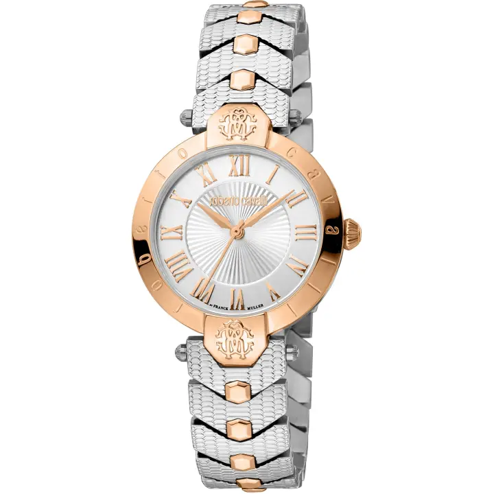 Reloj de pulsera Roberto Cavalli by Franck Muller - RV1L166M0091 correa color: Oro rosa Gris plata Dial Gris plata Mujer - 1