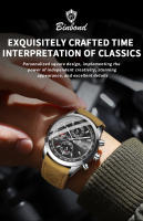 Reloj De Pulsera Para Hombre BINBOND Lujo Resistente Al Agua Cronógrafo Luminoso De Cuero Calidad Alta Reloj Casual De Cuarzo - details 6