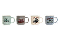Set de tazas de Porcelana Estilo Vintage, Diseño de Coche Clásico, Capacidad de 380 ml, Tamaño 10.5 x 9 x 9.3 cm, Ideal para Café o Té, Perfecta para Uso Diario, Regalos o Decoración de Hogar y Oficina - details 2