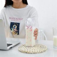 3-Pack Milk Carton Bottle Clear Square Milk Plastic Leak-Proof Cup-yycl - details 3