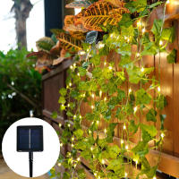 Luces De Cadena LED Solar Ivy Vine Con Hojas De Sandía Y Girasol Artificial Decoración De Jardín Al Aire Libre Para Navidad Y Año Nuevo - details 3