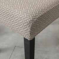 Cubierta De Silla Jacquard Talla XL Con Espalda Para Bodas Y Comedor Cubierta De Asiento Moderna Resistente Al Envejecimiento Para Sillas De Cocina - details 5