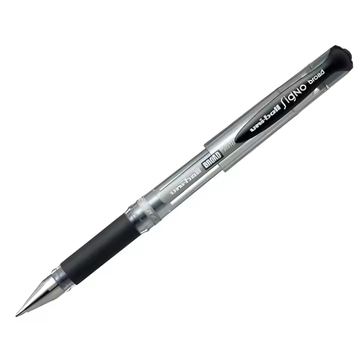 Uni-Ball Bolígrafo de Gel Uniball Rollerball Signo Broad UM-153W Negro -12u- - 1