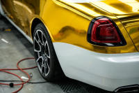 Premiun Vinilo De Espejo Cromado Dorado Auto Adhesivo Elástico Para Coche Película De Empaque De Embalaje PVC - details 2