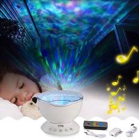 Luz Nocturna Decorativa Para Niños LED Proyector De Oceano Con Control Remoto Y Reproductor De Música Regalo Ideal - details 5