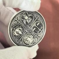 Moneda De Stoicismo Con Emblem De Las Cuatro Virtudes Cardinales Recordatorio Inspirador Para Enthusiasts De La Ética Cristiana Material Metálico Proveniente De Mainland China - details 5