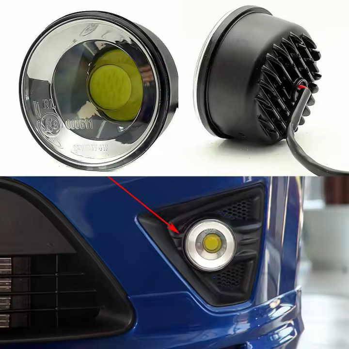 2PCS Luz De Niebla Frontal Alta Potencia COB Para Motocicleta Luz De Día Brillante Faro Delantero Automóvil Venta Por Lote - 1