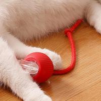 Juguete Interactivo Para Gatos Pelota Automática Con Sensor De Movimiento Cuerda Artificial Juguete Eléctrico Para La Interacción De Gatos Tamaño 7x7cm - details 5