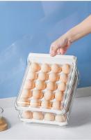 Caja De Almacenamiento Para Huevos De Doble Capa En Plástico Para Nevera Organizador De Cocina Con Compartimentos 32 Piezas - details 3