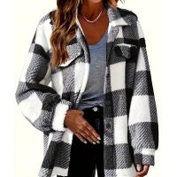 Abrigo de felpa con botones en la parte de Abrigo, ropa de Abrigo Térmica de invierno de manga Larga versátil, ropa de Mujer - details 4