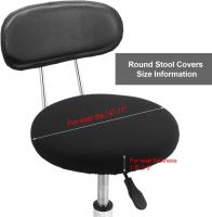 Taburete de Bar redondo cubre taburete lavable cojín funda elástica bar silla cubre para 14-17 pulgadas silla (negro, 4) - details 0