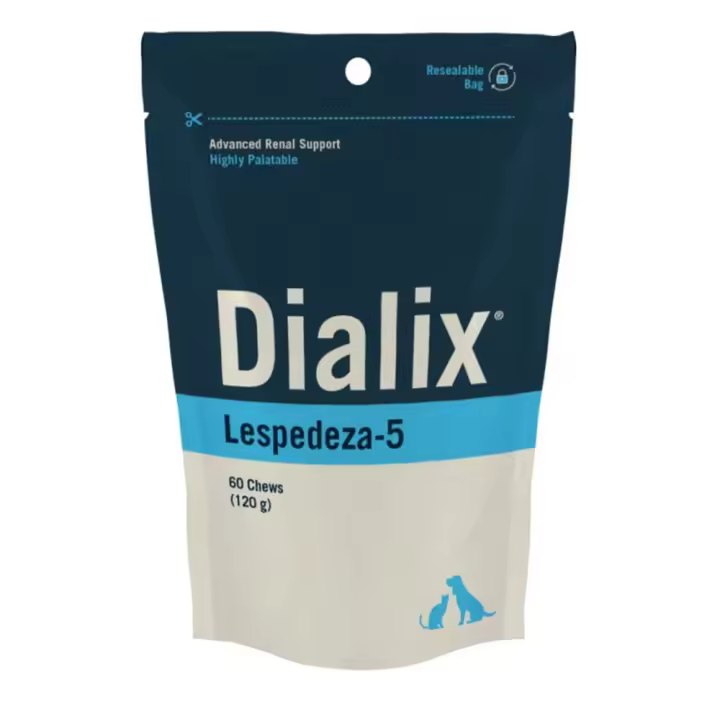 DIALIX Lespedeza 5 Vetnova 60 chews ayuda a mantener la función renal en perros y gatos. - 1