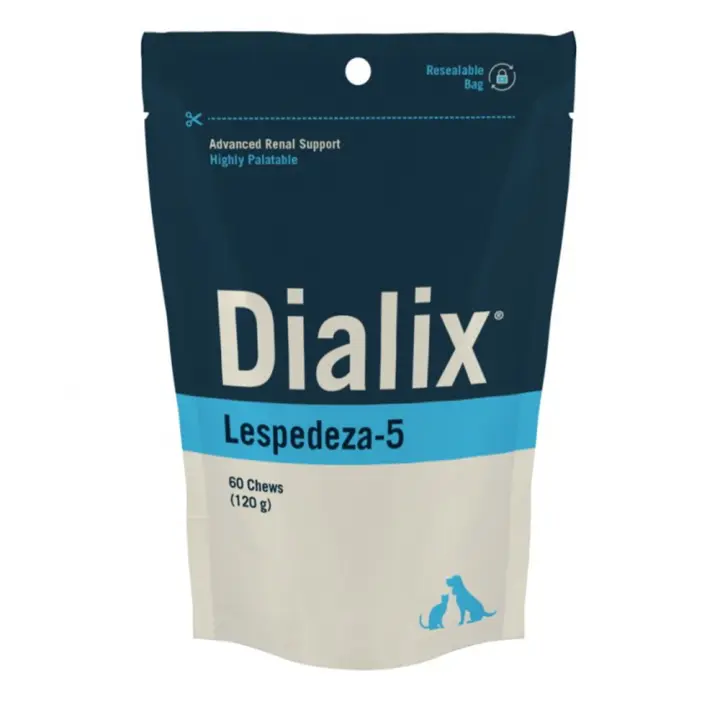 DIALIX Lespedeza 5 Vetnova 60 chews ayuda a mantener la función renal en perros y gatos. - 1