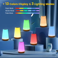 Lámpara Nocturna Toque Sensor Recargable Para Niños Habitación Luz Caliente Blanca RGB Cambiante Lámpara De Mesa Para Dormitorio - details 16