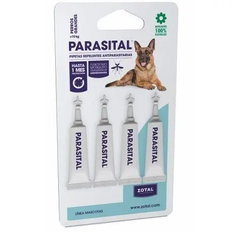 Zotal Laboratorios Pipetas Repelentes Parasital para Perros Grandes - Protección Contra Parásitos - 4 Uds - 1