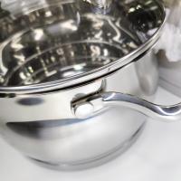 Juego de ollas Royal Swiss 4 ollas  de acero inoxidable  + Tapas de vidrio. 8 Piezas.  Apto para todo tipo de cocina  y para inducción. Tapa de cristal con salida de vapor. - details 2