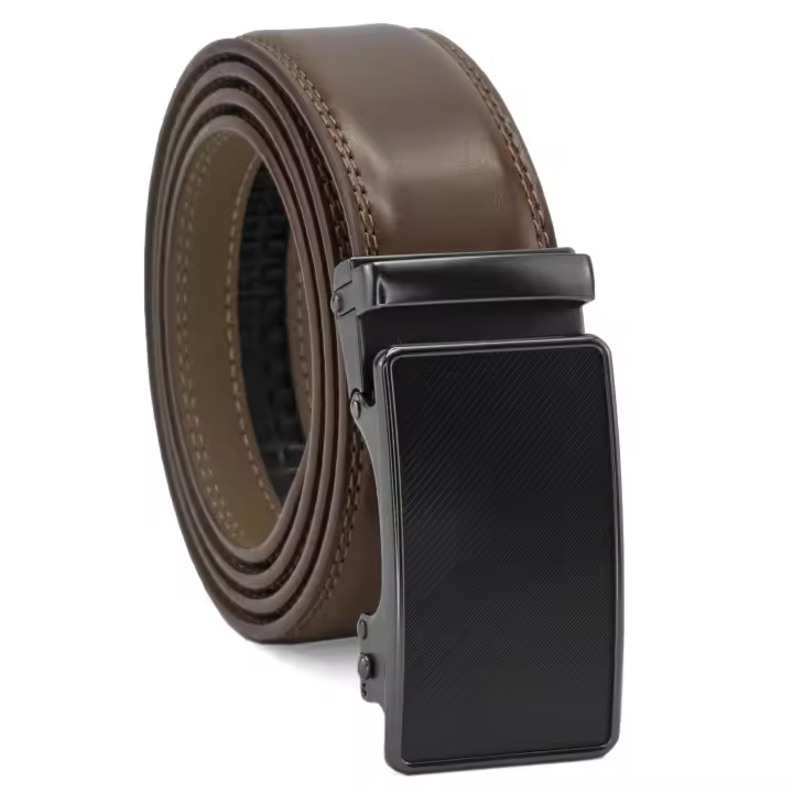 CINTURONTOP Cinturón de Cuero Hebilla Trinquete Cierre Automático | Ancho 3,5 Cm - 1