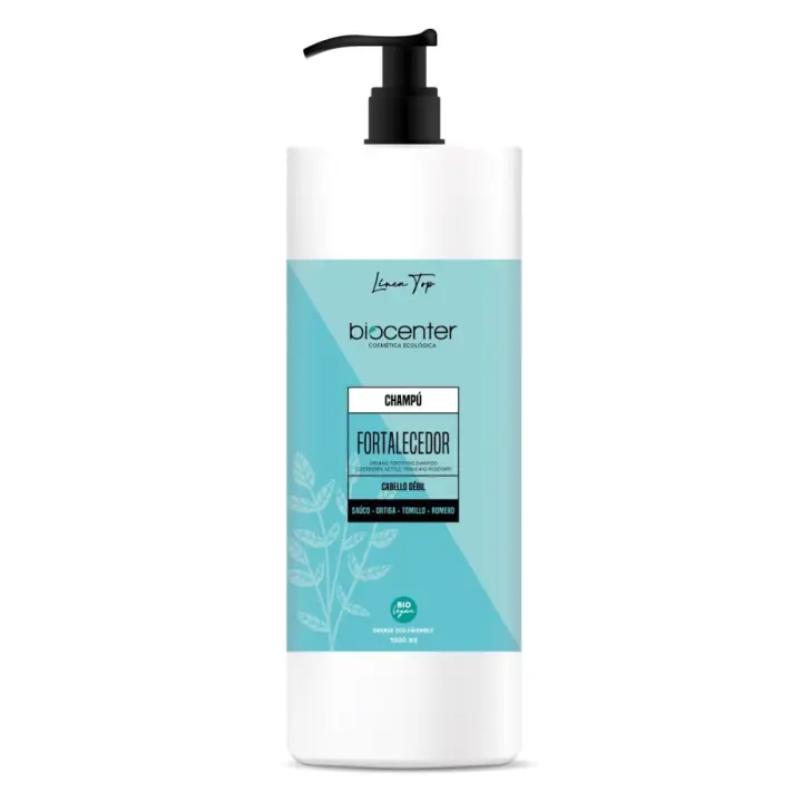 BIOCENTER Champú natural Fortalecedor - Línea Top - Ecológico y vegano 1000 ml - 1