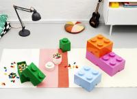 Lego Strorage brick 2 knobs caja almacenaje lego azul - details 5