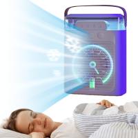 Ventilador de aire acondicionado portátil, ventilador de niebla recargable USB con 3 modos de niebla, ventilador de escritorio para picnic, mesa de café, mesita de noche - details 1