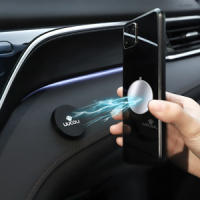TEMCO 4 Láminas metálicas para movil, Placa Metal Adhesiva para Iman Coche movil 4 Piezas - Chapas metalicas Muy Finas con Adhesivo para Soporte de movil para coche, para Soporte magnético, Plateado & Negro - details 2