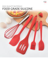 Set De Utensilios De Cocina De Silicona 5 Piezas Antiadherente Incluye Espátula Para Pastel Cuchara De Cocinar Cepillo De Aceite Y Mezclador Flexible Para Cocina - details 1
