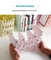 Estante De Libros Telescópico Y Duradero Para Estudiantes Y Oficina Organizador De Escritorio Multicolor Metal - details 7