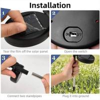 Lámpara De Jardín Solar LED 60 Bombillas Decorativas Para Patio Y Jardín Impermeable Iluminación De Fieras De Amanecer Luz De Dandelion - details 10