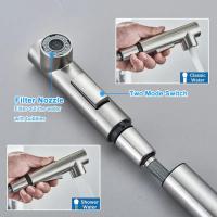 Grifo mezclador para fregadero de cocina con rociador extraíble, con 2 modos de agua corriente y rociado, agua caliente y fría - details 3