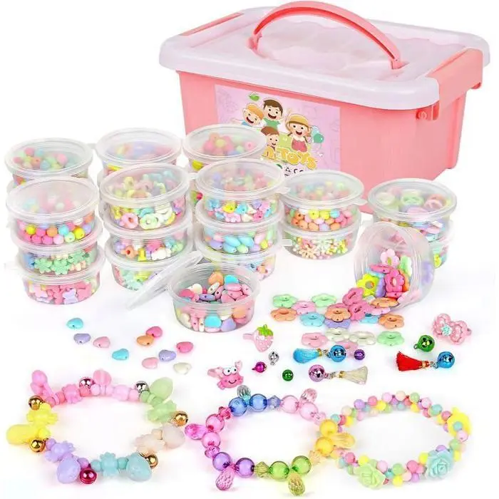 Cuentos para niños, 2000 piezas de cuentas de pulsera para hacer pulseras, Collares, Kit de fabricación de joyas - 1
