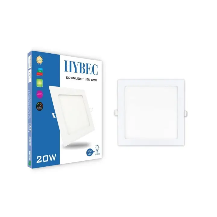 CLAR - Downlight LED Techo Cuadrado 20W Mate Blanco - 1