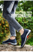 Zapatillas De Verano Para Hombre Ligera Y Transpirable Zapatillas Hombre Casuales Con Cordones Slip-on Loafers Antideslizantes Y Transpirables - details 8
