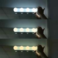 Luz De Espejo De Maquillaje LED Ajustable Con 5 Bombillas Y 3 Modos De Color USB Instalación Adhesiva Para Baño Y Dormitorio - details 4