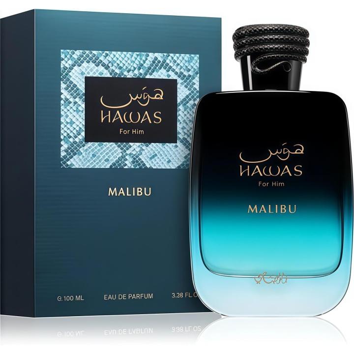 Malibu Hawas Rasasi 100ml Perfume Hombre con Notas de Piña Naranja y Pomelo Elegante y Fresco para Ocasiones Variadas — oferta en Miravia