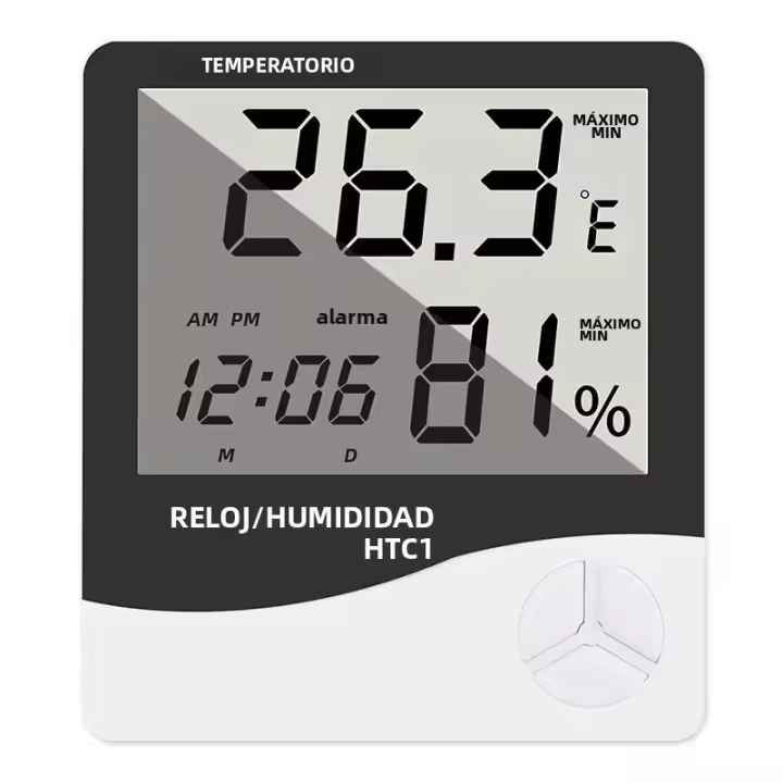 Termómetro Y Higrómetro Digital LCD Para El Hogar Medidor De Temperatura Y Humedad Con Sensor Estación Meteorológica Para Interior - 1