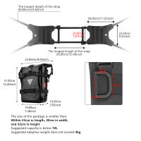 Sistema De Lado De Tanque De Motocicleta Bolsa De Combustible Con Base De MOLLE Vestido Motor Montaje De Base Para Bolsa Frontal - details 2