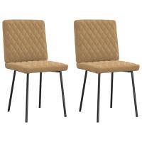 vidaXL Sillas de comedor 2 unidades terciopelo en color Negro/Marrón/Verde oscuro y más | cómodas modernas ergonómicas para comedor cocina salón hogar - details 1