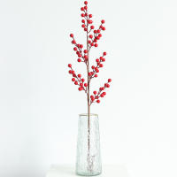 Bouquet De Berries Rojos Artificiales Para Decoración De Navidad Árbol De Navidad Adornos De Año Nuevo 2023 Accesorio De Flores Falsas Para El Hogar - details 3