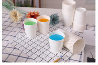 50/100pcs Pack De 250ml Vajilla Blanca Pura Para Café Té Leche Accesorios De Bebida Suministros De Fiesta Descartables - details 9