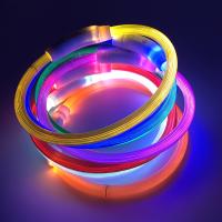 Collar De Brillo Para Perros Ajustable Recargable Por USB Seguridad Nocturna Collar Luminoso Para Paseos Nocturnos - details 2