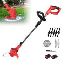 Cortacésped eléctrico de mano, herramienta eléctrica para el hogar, recargable, ajustable, plegable, para jardín, batería Makita de 18V, - details 0