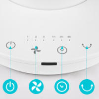 Ventilador Oscilante con mando a Distancia, Ventilador Sobremesa Giratorio con Control de Remoto, 17w Ventilador Silencioso Potente Ventilador Circulación de Aire, 6 Velocidades, 7 Horas Temporizador, 70° Oscilante,Ventilador Portátil para Hogar, Trabajo - details 7