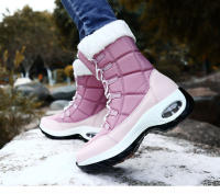 Botas De Invierno Para Mujer Calidad Superior Cómodas Y Seguras Para Caminar Botas De Nieve Con Cordones Impermeables Talla 36-42 - details 6