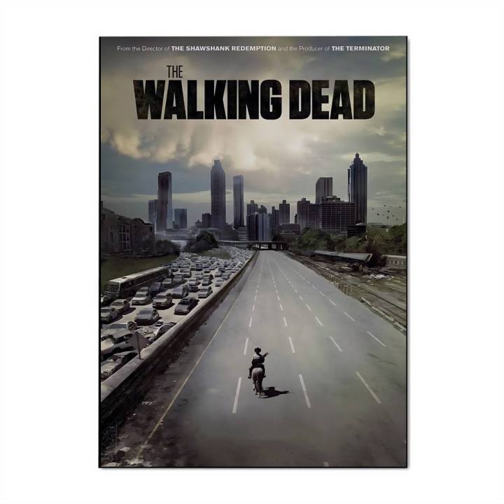 Póster Adhesivo De Horror the Walking Dead Impermeable Para Decoración De Casa Bar Café Papel De Arte Retro Y Nórdico Estilo Moderno