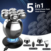 Afeitadora Eléctrica 7D Cabeza De Corte Flotante Recargable Portátil Para Hombre Afeitadora De Barba Con Clipper Rasurador Rotatorio De Acero Inoxidable - details 2
