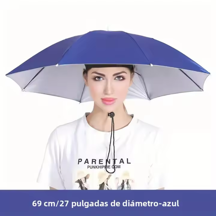 Sombrero Con Paraguas De Protección Solar Ligero Montado En La Cabeza Tipo De Paraguas Sin Marca Procedente De China Continental - 1