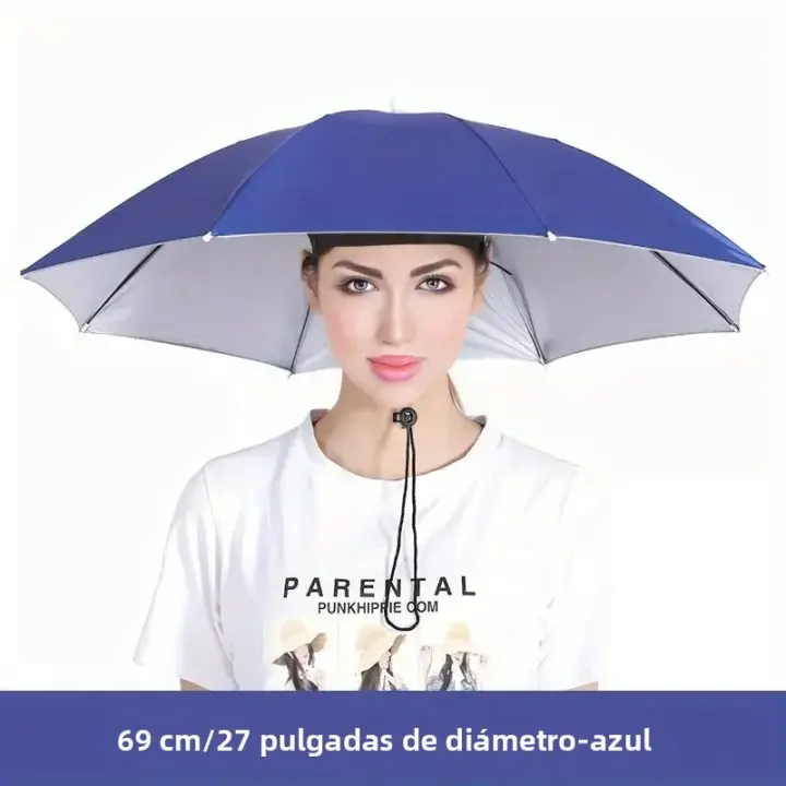 Sombrero Con Paraguas De Protección Solar Ligero Montado En La Cabeza Tipo De Paraguas Sin Marca Procedente De China Continental - 1