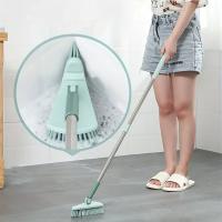 Cepillo De Cerámica Para Limpieza De Baño Y Pisos Triangular Con Mango Largo Desmontable Para Espacios Difficultad De Limpieza - details 7